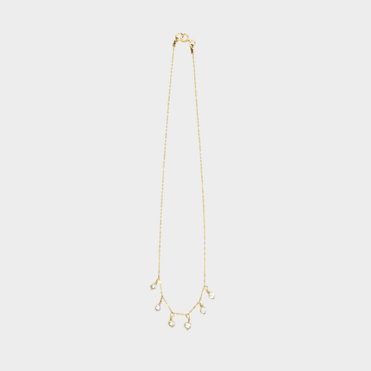 Cascading pearl necklace