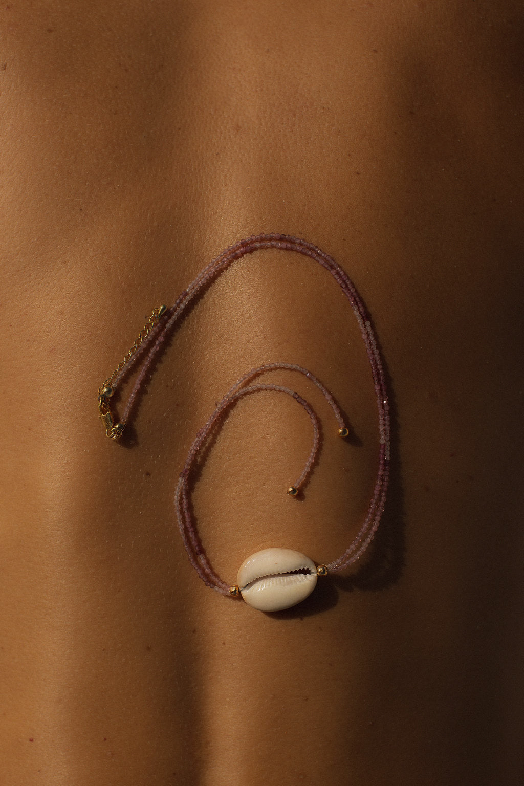 Healing Gemstone Bolo Necklace - Tourmaline Beaded Statement Jewelry