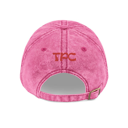 Pink Vintage Wash Dad Cap with Coastal Cowgirl Style and Shell-inspired embroidery Shell Wrangler Hat