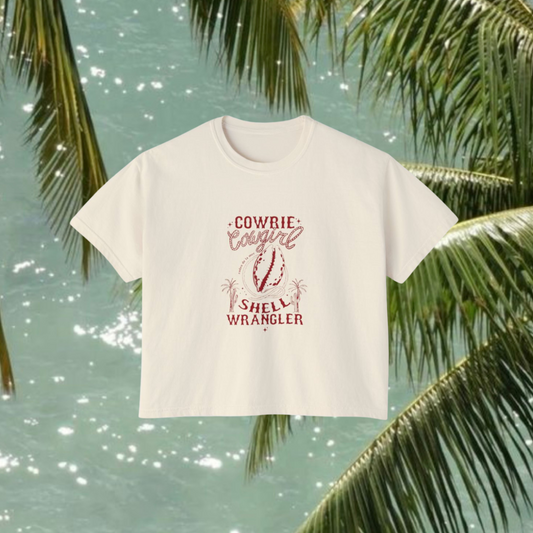 Cropped Oversized Graphic T-shirt - Vintage inspired western tee by The Palm Club