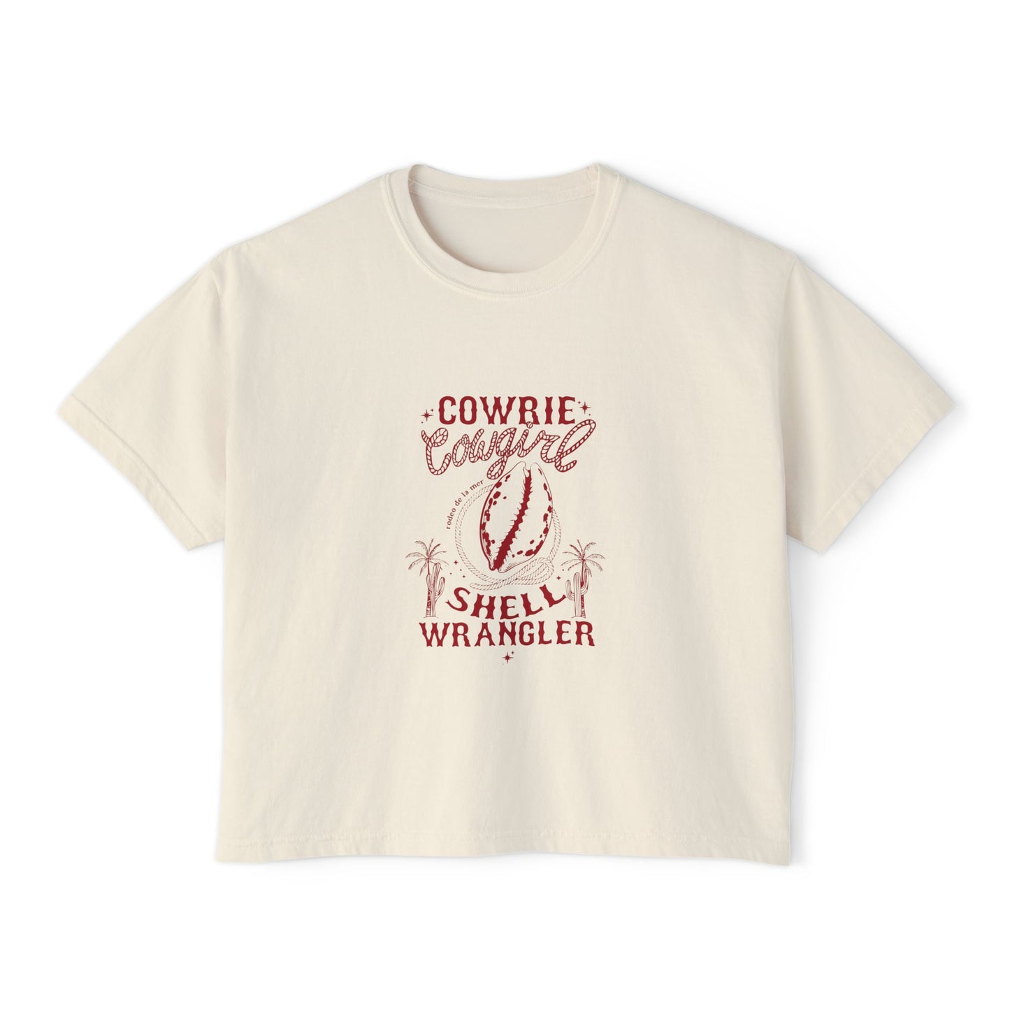 Cropped Oversized Graphic T-shirt - Vintage inspired western tee by The Palm Club